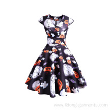 Halloween Spider women's Euro &American retro vintage Dress